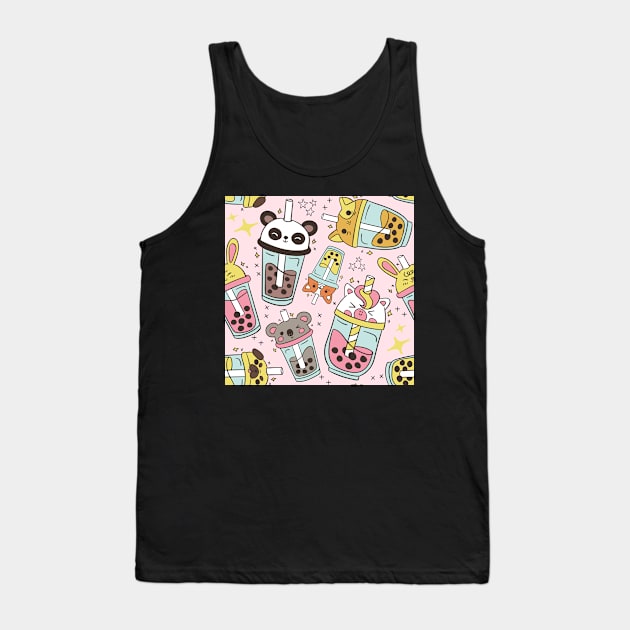 Kawaii Boba Tea Tank Top by Milibella